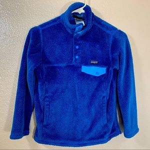 Patagonia Blue Pull Over Fleece Boys Medium (10)